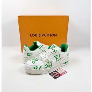 Size 7LV/8US - Louis Vuitton White Green Trainer